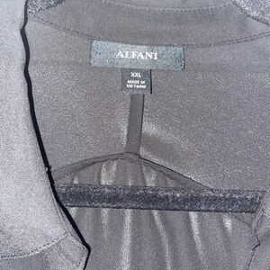 Alfani Black Oversized Sheer Blouse XXL